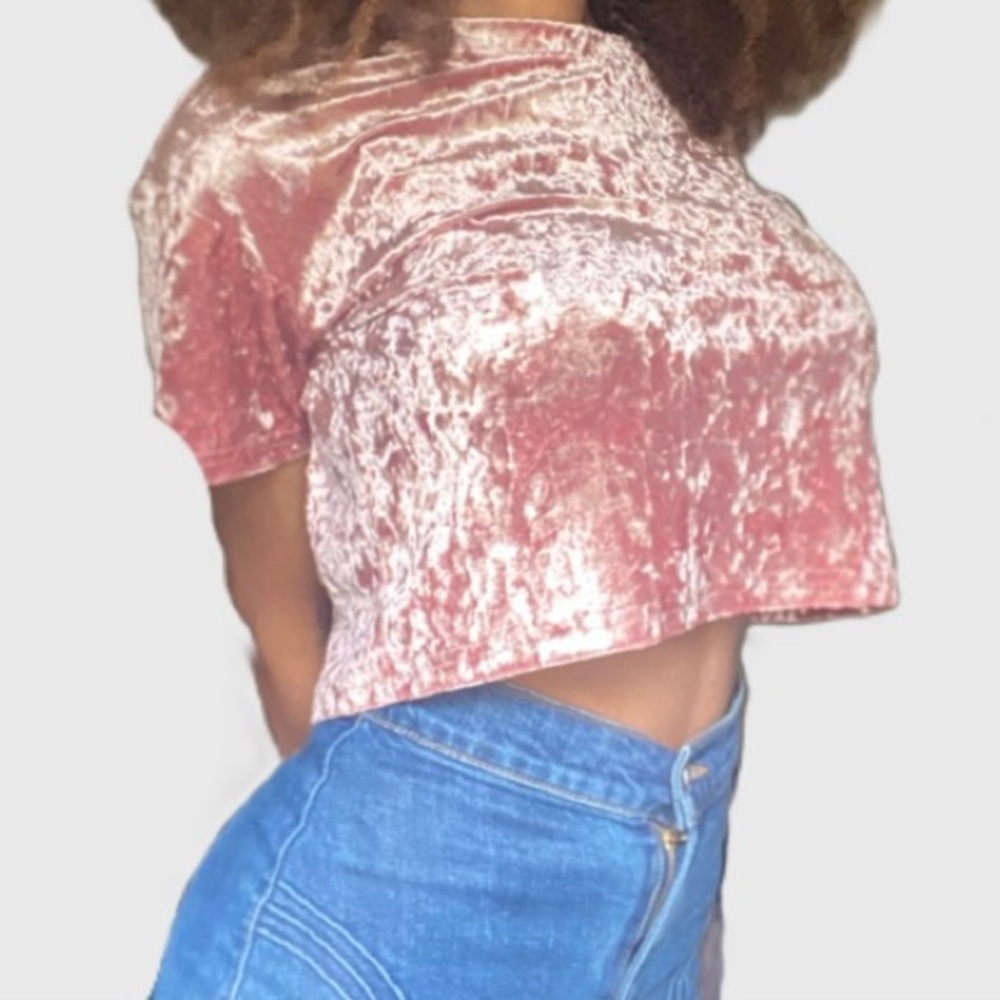Crushed Velvet Crop Top